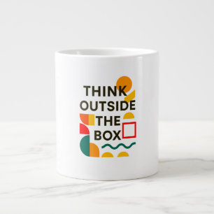Denkt nach draußen - Motivierend Abstrakt Jumbo-Tasse
