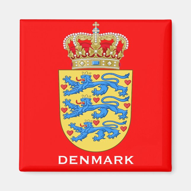Denmark Coat of Arms Gift Magnet (Vorne)