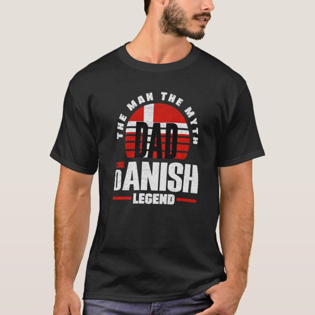 Denmark Danish Denmark Flag Father T-Shirt (Vorderseite)
