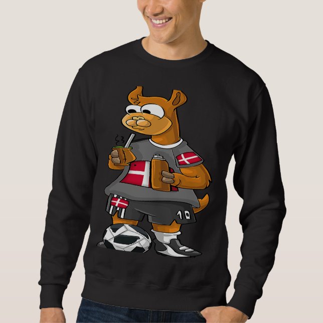 Denmark Fan Llama Sweatshirt (Vorderseite)