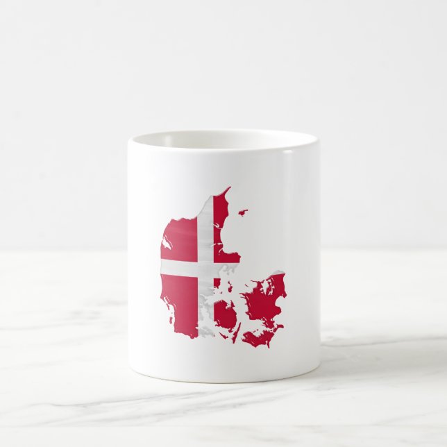 Denmark flag and map kaffeetasse (Mittel)