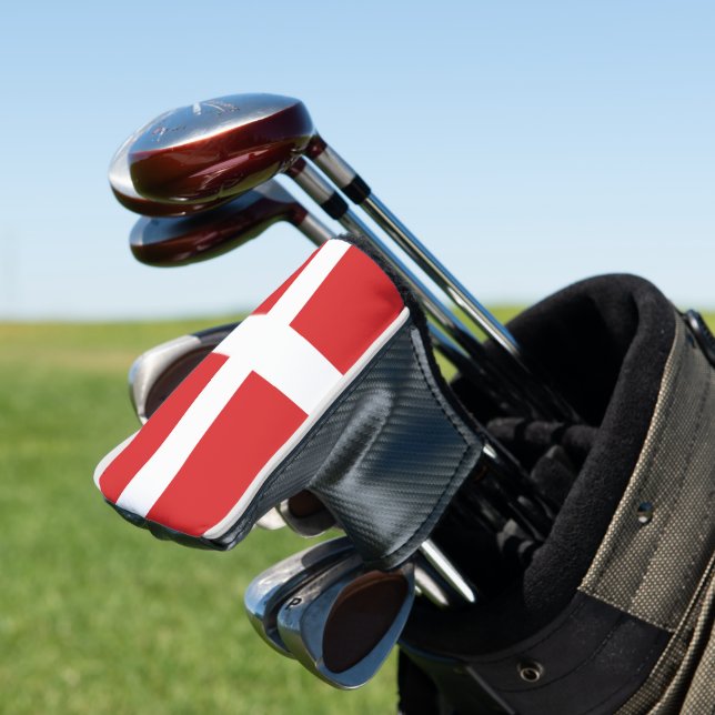 Denmark flag golf headcover (In Situ)