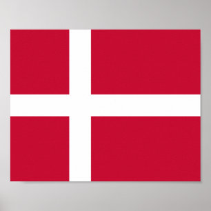 Denmark Flag Poster