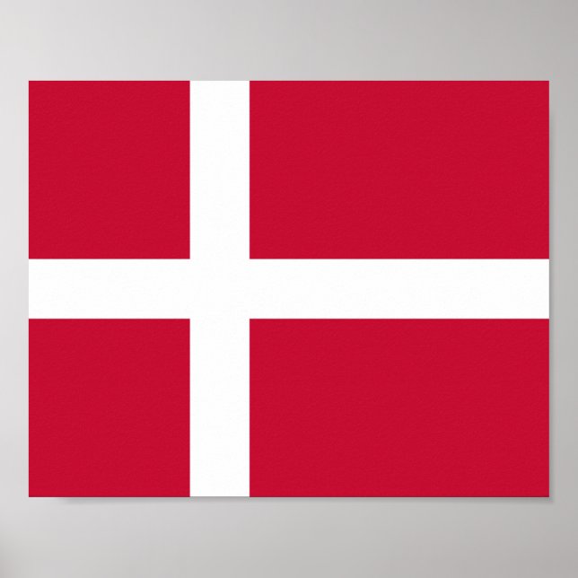 Denmark Flag Poster (Vorne)