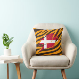 Denmark-Flagge in mir, Skandinavien in Claw Ma Kissen