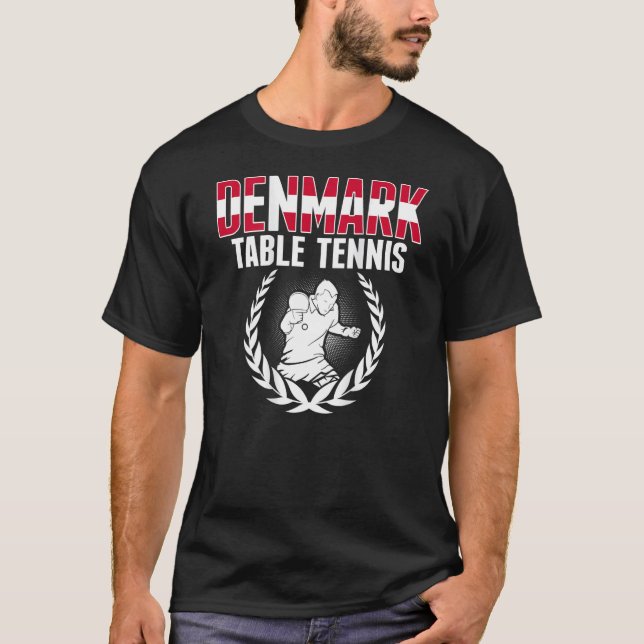Denmark Table Tennis  Danish Ping Pong Team Suppor T-Shirt (Vorderseite)