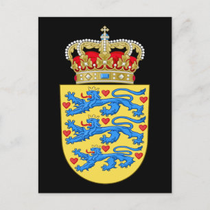 Denmark-Wappen Postkarte