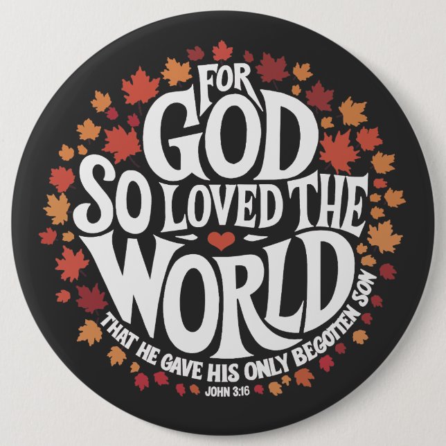 Denn also hat Gott die Welt geliebt Button (Vorderseite)