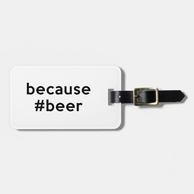 Denn Bier Gepäckanhänger (Vorderseite horizontal)