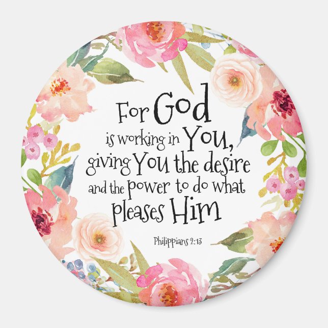 Denn Gott arbeitet in dir Magnet (Vorne)