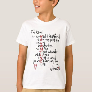 Denn Gott hat die Welt so geliebt Bibelvers Jesus T-Shirt