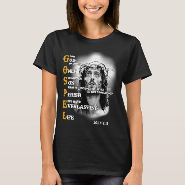 Denn Gott liebte die Welt so, dass er sein einzige T-Shirt (Vorderseite)