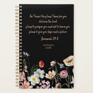 Denn ich kenne den Plan Wildblumen Bible Verse Pla Planer