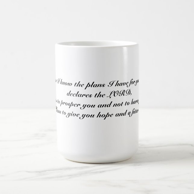 Denn ich kenne die Pläne, die ich für dich habe Kaffeetasse (Mittel)