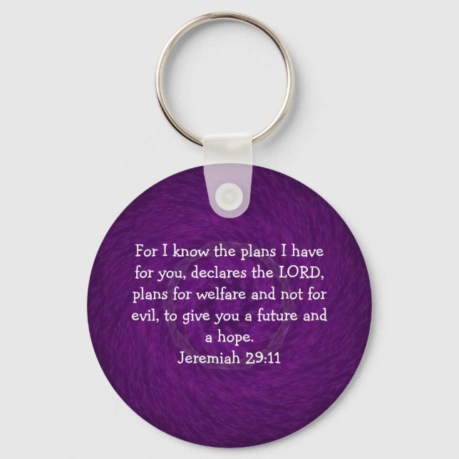 Denn ich weiß, die Pläne habe ich .... Jeremiah 29 Schlüsselanhänger (Vorderseite)