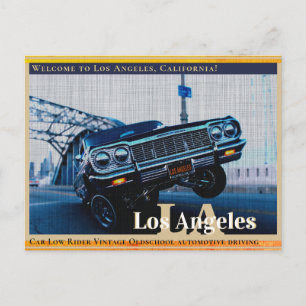 Denn Low Rider Vintage Oldschool Automotive Drivin Postkarte