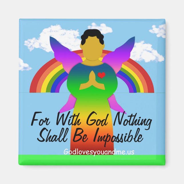 Denn mit Gott ist nichts unmöglich Magnet (Vorne)