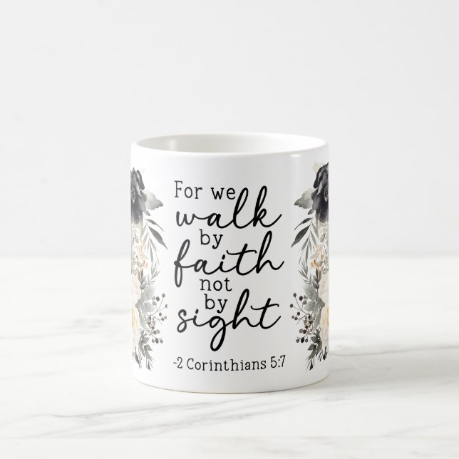 Denn wir gehen durch den Glauben Kaffeetasse (Mittel)