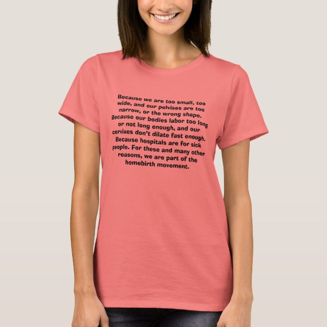 Denn wir sind zu klein, zu breit, und unsere Pel.. T-Shirt (Vorderseite)