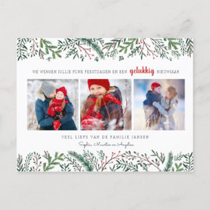 Dennentakjes   Carte postale   Carte de Noël Photo