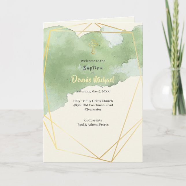 Dennis Griechisch-Orthodoxe Kirche Taufprogramm Programm (Vorderseite)