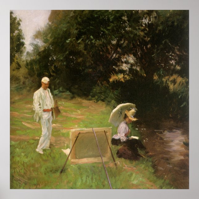 Dennis Miller Bunker Painting in Calcot von Sargen Poster (Vorne)