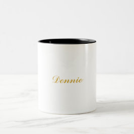 Dennis Typography Goldschrift personalisiertes Ges Zweifarbige Tasse