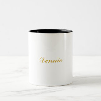 Dennis Typography Goldschrift personalisiertes Ges Zweifarbige Tasse