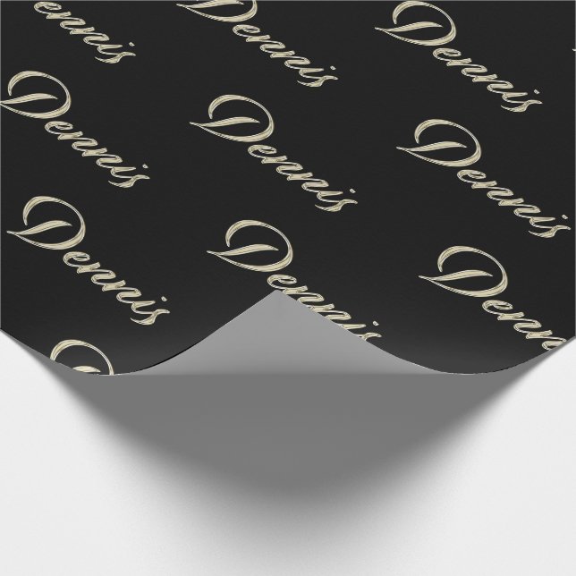 Dennis Vorname Name edles Geschenkpapier Papier (Ecke)
