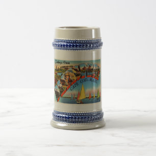 Dennisport Cape Cod Massachusetts MA alte Reise Bierglas