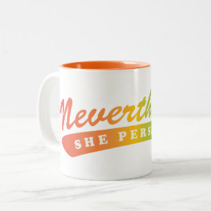 Dennoch bestand sie fort zweifarbige tasse