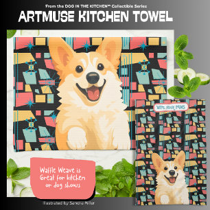 DENNY Corgi - ArtMuse Küchenhandtücher Geschirrtuch