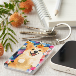 DENNY das Corgi Acryl-Schlüsselanhänger Schlüsselanhänger