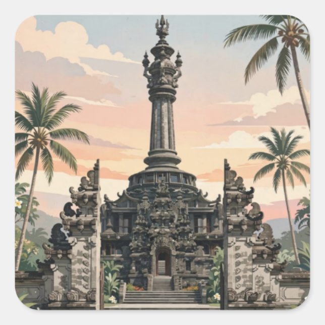 Denpasar Bali Aufkleber (Vorderseite)