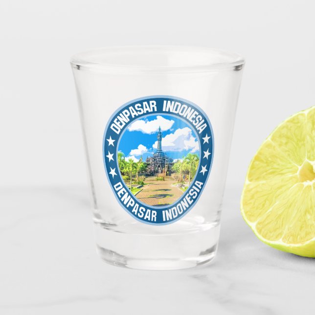 Denpasar Schnapsglas (Vorderseite)