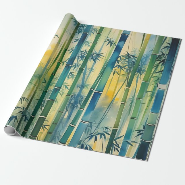 Dense Bamboo Forest at Sunset Geschenkpapier (Ungerollt)