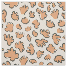 Dense Organic Terrazzo | Abstract Muted Apricot Stoff