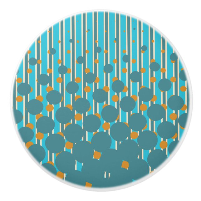 Density Design - Turquoise&Orange - Drawer Known Keramikknauf (Vorderseite)