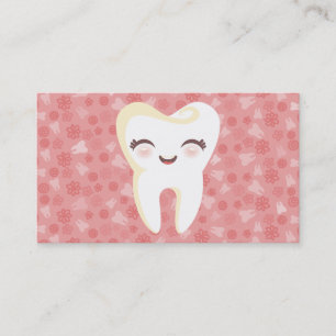 Dent mignonne - Rose Cartes de visite personnalisé