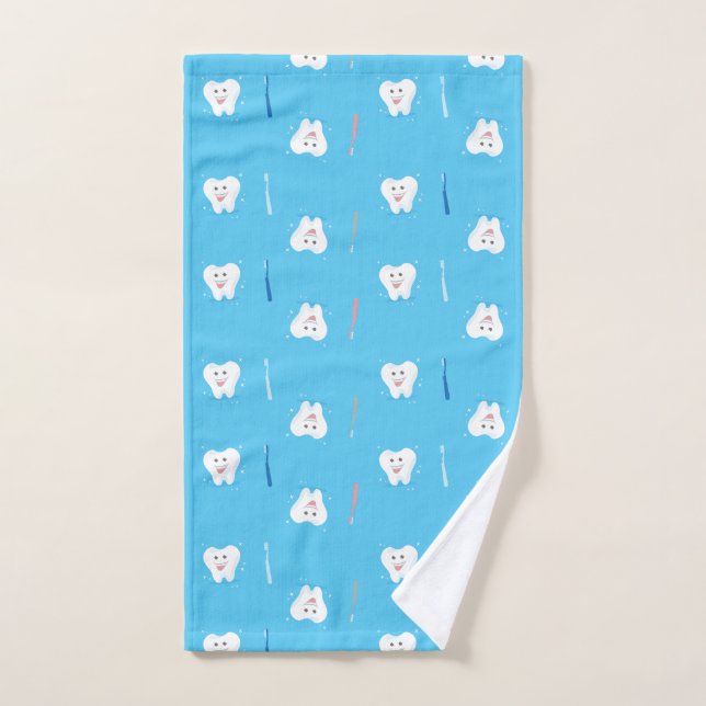 Dent souriante pour dentistes Serviette à main ble (Serviette à main)