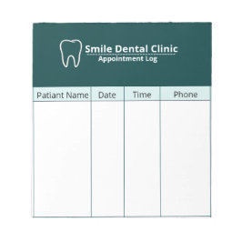 Dental Appointment Log Sheet for Clinics Notizblock