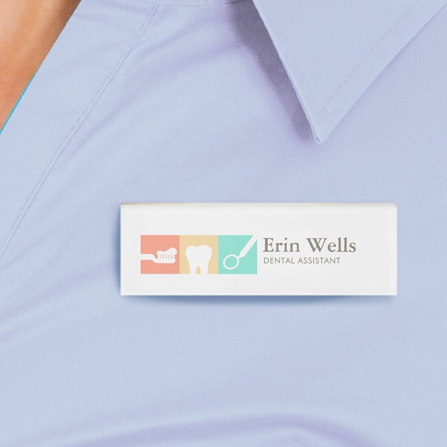 Dental Assistant Dentist Name Tag Namenschild (Von Creator hochgeladen)