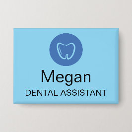 Dental Assistant Modern Name Tag Professional Button