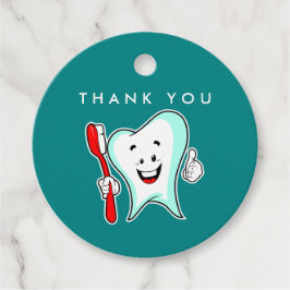 Dental Care Happy Tooth mit Toothbrush Vielen Dank Geschenkanhänger