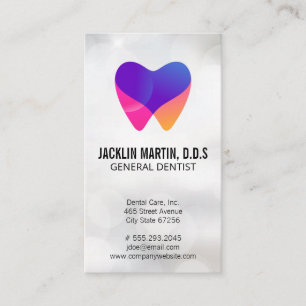 Dental Care White Tooth Logo Visitenkarte