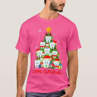 Dental Christmas Tree Pajama Merry Xmas Dental Squ T-Shirt