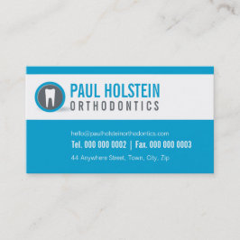 DENTAL CLINIC LOGO Moderner Zahnarzt Blau Visitenkarte