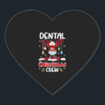 Dental Crew Rentier and Tooth Christmas 2020 Herz-Aufkleber<br><div class="desc">Dental Crew Rentier and Tooth Christmas 2020</div>