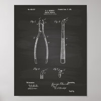 Dental Forceps 1901 Chalkboard für Patentkunst