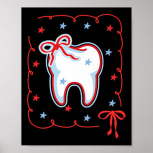 Dental Hygienic 4. Juli American Dentist Coquett Poster